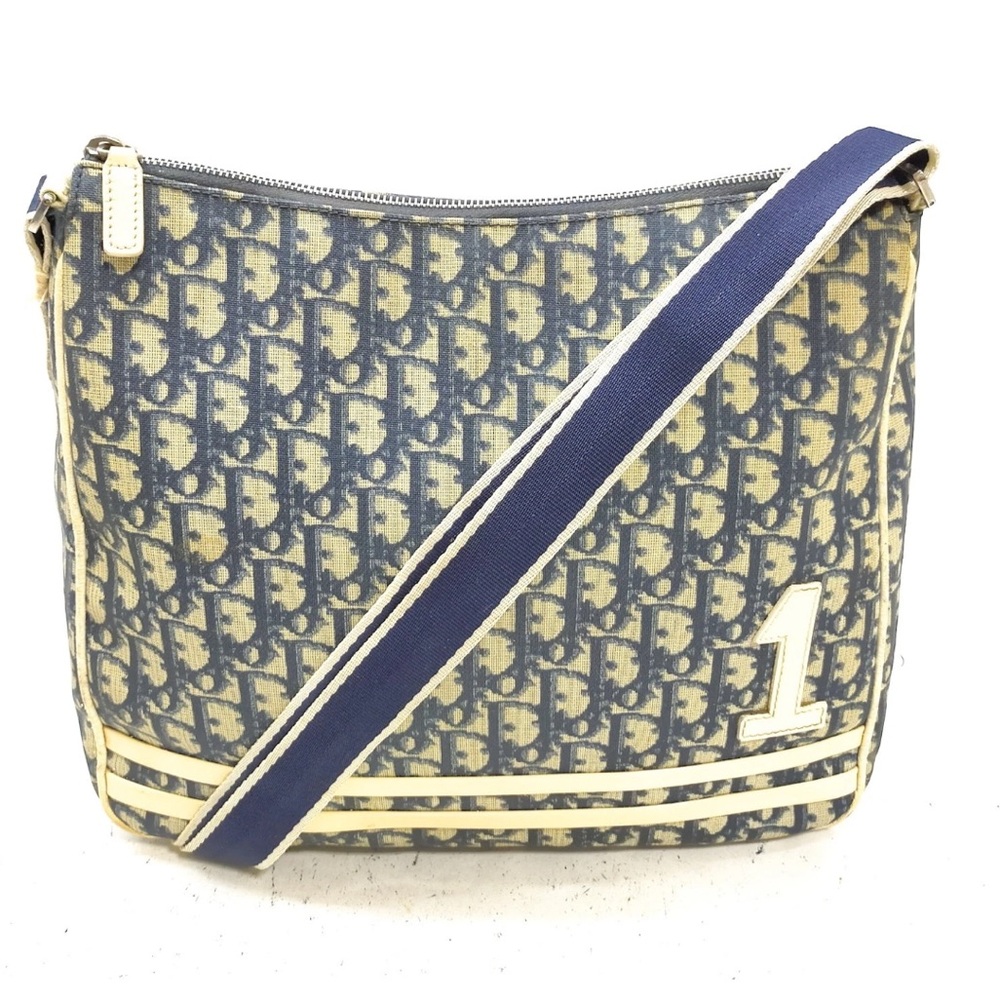 Christian Dior Blue Trotter Messenger Crossbody Bag